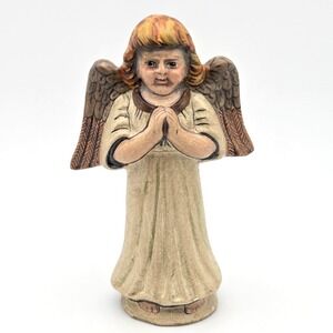 Vaillancourt Folk Art Praying Angel With Wings Figurine 1993 #121